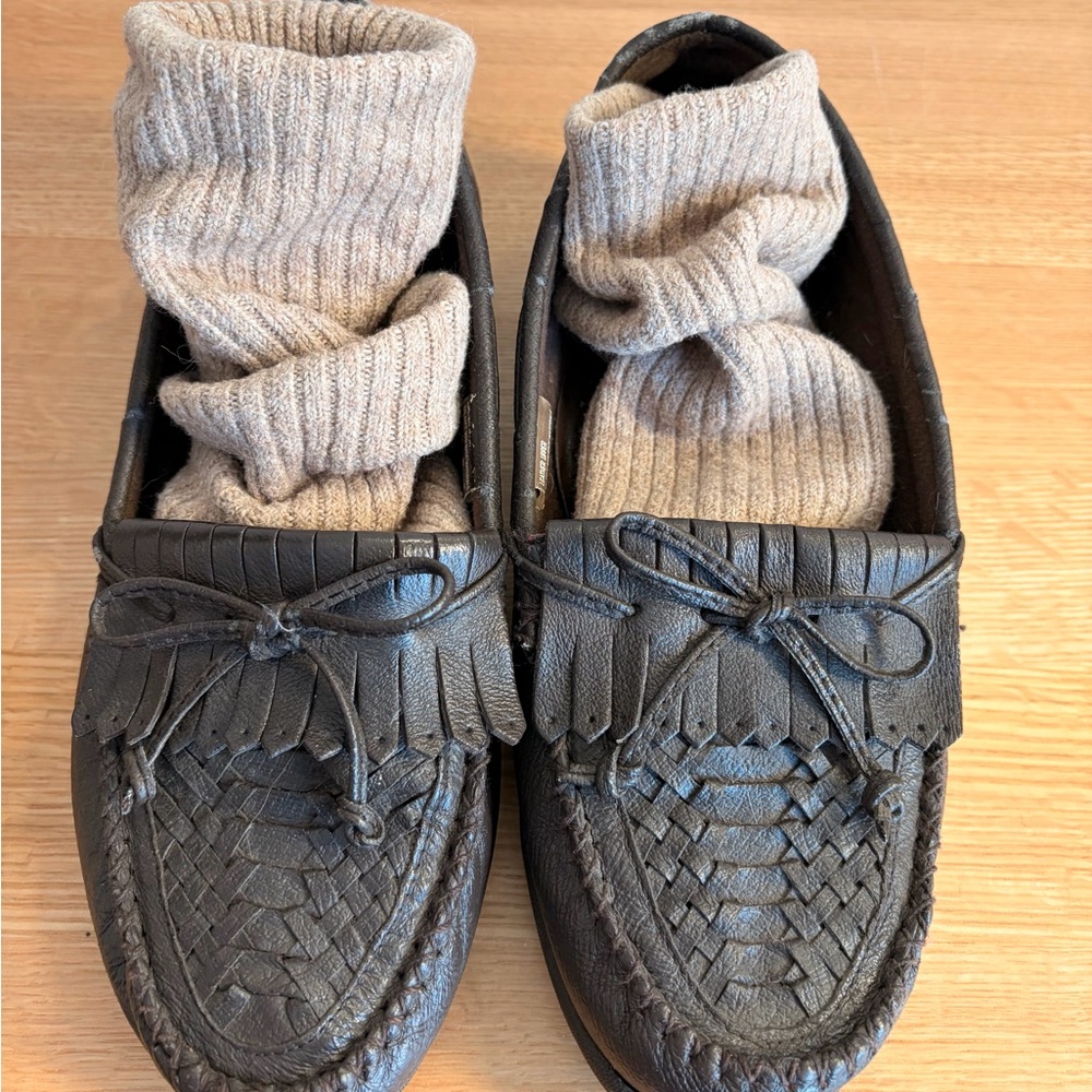 Basic Editions Brown Leather Loafers